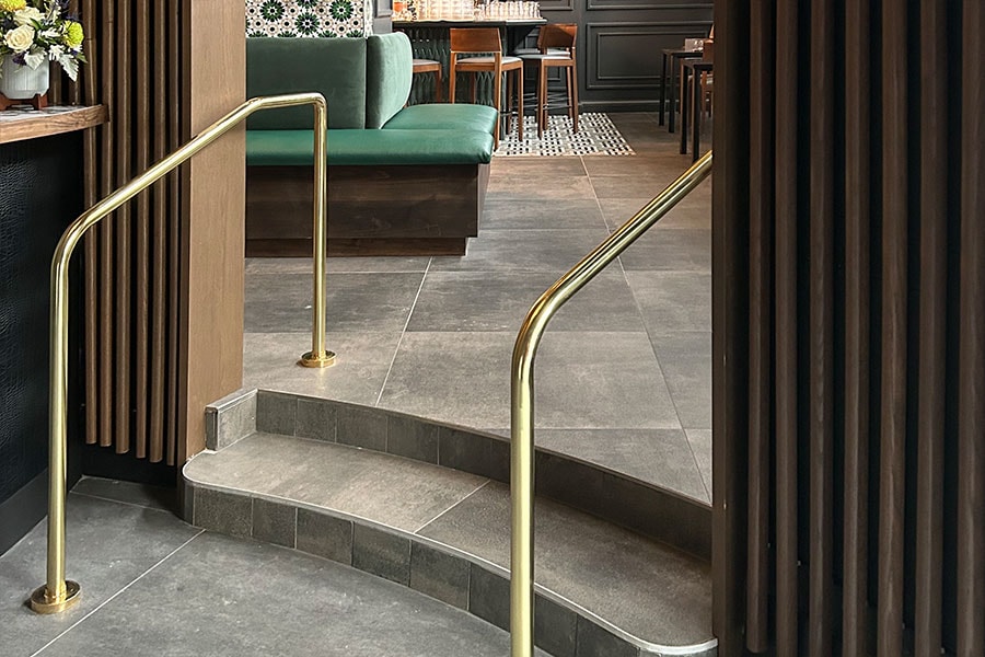 Brass Railings Add Warmth and Luxury to Commercial Designs