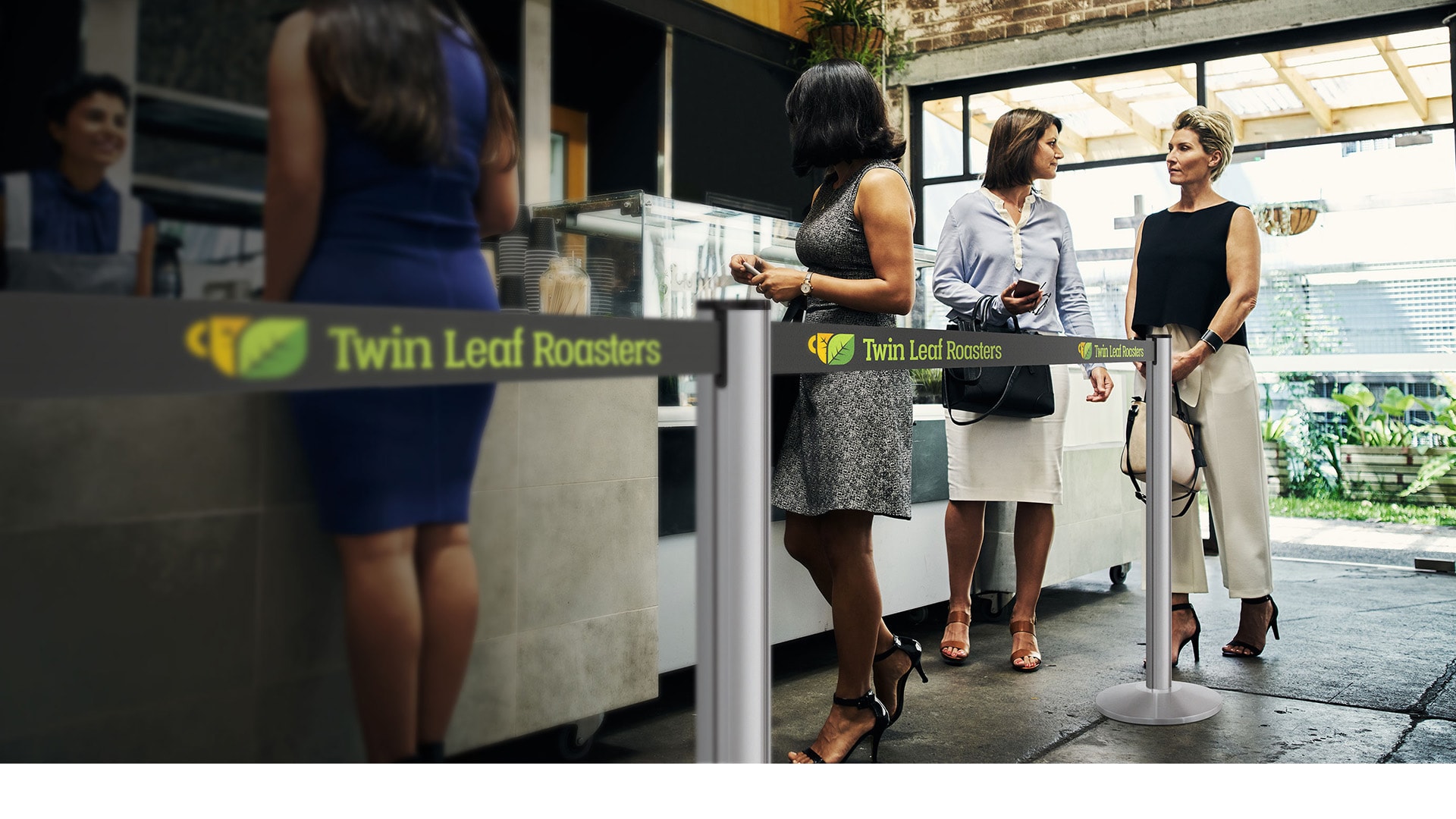 Beltrac Stanchions Coffee Shop Retail Line
