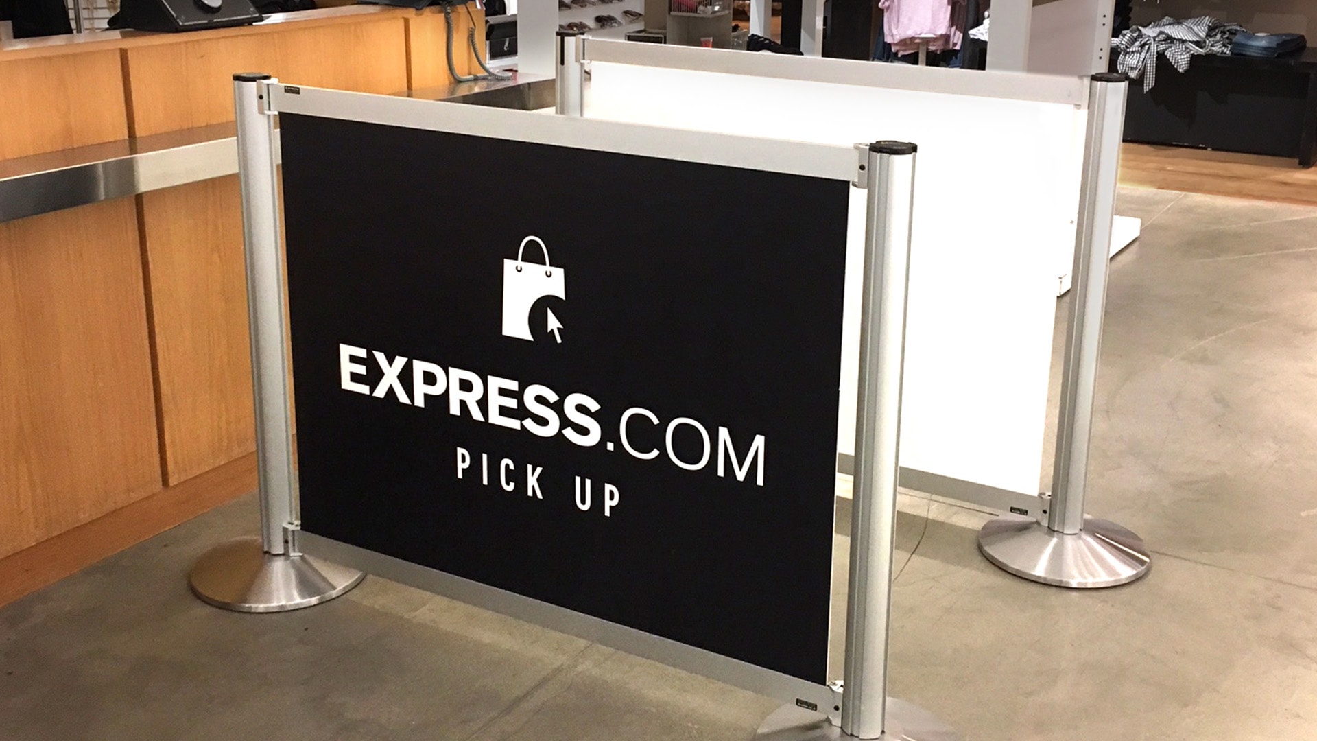 Retail Checkout Line Branded Post and Panel Signs